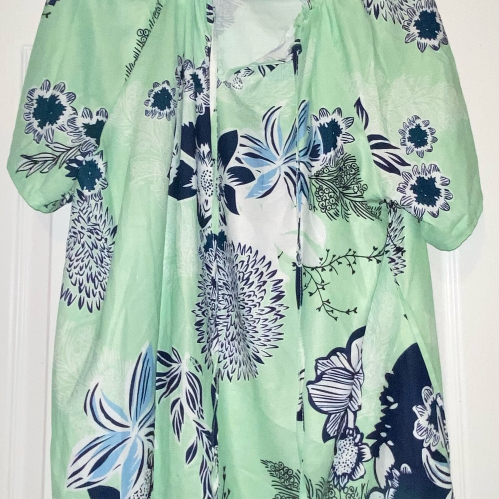 Floral Green Blouse